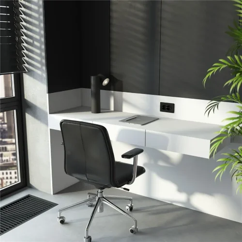 Рамка из поликарбоната для двойной розетки Stark черный W0081808 - фото 2