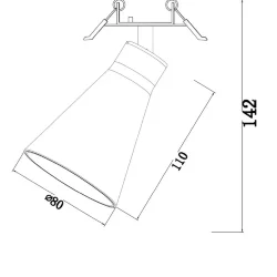 Встраиваемый светильник Virar 1x10Вт GU10 (Черный)