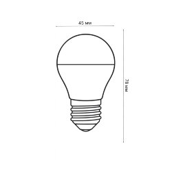 LED-G45-6W-3000K-E27-FR-SLS Лампа светодиодная, Форма шар, матовая, Теплый белый свет 3000K