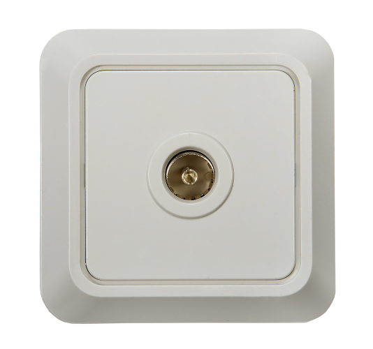 Розетка телевизионная BOLLETO белая накладная 7027 IN HOME - Фото