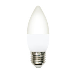 LED-C37-6W-3000K-E27-FR-DIM-SLS Лампа светодиодная, диммируемая, Форма свеча, матовая, Теплый белый свет 3000K