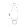 LED-C37-6W-3000K-E27-FR-DIM-SLS Лампа светодиодная, диммируемая, Форма свеча, матовая, Теплый белый свет 3000K - фото 4
