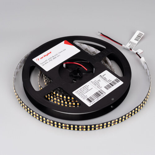 Светодиодная лента RT-A320-BLACK-15mm 24V Day4000 (24 W/m, IP20, 2835, 5m) (Arlight, высок.эфф.150 лм/Вт) - фото 2