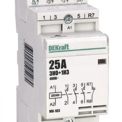 Контактор модульный МК-103 3НО+1НЗ 25А 230В DEKraft 18068DEK