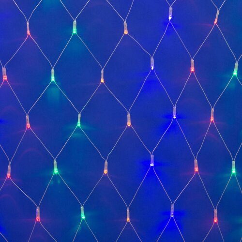 ULD-N2520-240-DTA MULTI IP20 Сетка светодиодная с контроллером, 240 светодиодов, 2.5х2 м, разноцветная, IP20, провод прозрачный - фото 1