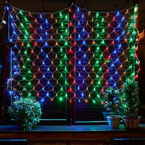 ULD-N2520-240-DTA MULTI IP20 Сетка светодиодная с контроллером, 240 светодиодов, 2.5х2 м, разноцветная, IP20, провод прозрачный - фото 5