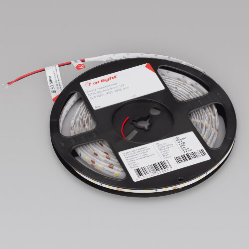Светодиодная лента герметичная RTW-SE-A60-8mm 12V White6000 (4.8 W/m, IP65, 2835, 5m) (Arlight, 4.8 Вт/м, IP65) - фото 3