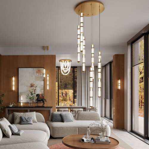 Подвес «ODEON LIGHT EXCLUSIVE» 5455/18L, серия: COLLIER (крепление на планке). Фото 2.