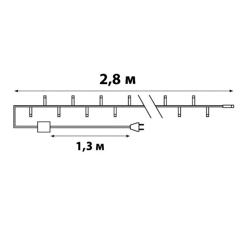 ULD-S0280-020-DTA MULTI IP20 Гирлянда светодиодная с контроллером, 20 светодиодов, 2.8 м, разноцветная, IP20, провод прозрачный. - фото 11