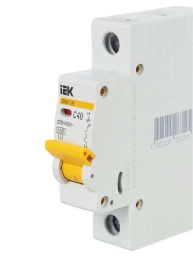Выключатель автоматический модульный 1п C 40А 4.5кА ВА47-29 KARAT IEK MVA20-1-040-C - фото 8