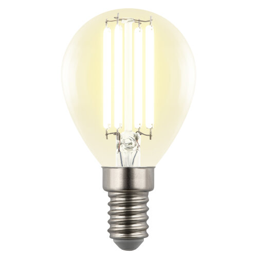 LED-G45-4W-3000K-E14-CL GLY01TR Лампа светодиодная, Форма шар, прозрачная, Серия Яркая A++, Теплый белый свет 3000K - фото 1