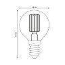 LED-G45-4W-3000K-E14-CL GLY01TR Лампа светодиодная, Форма шар, прозрачная, Серия Яркая A++, Теплый белый свет 3000K - фото 5