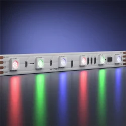 Светодиодная лента 24В 5050 14,4Вт/м 5м IP 20 Адресная (SPI) Цветная (RGB) 201246 (Белый) 201246