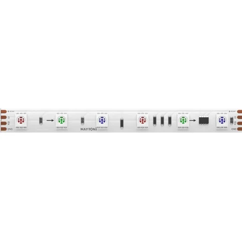 Светодиодная лента 24В 5050 14,4Вт/м 5м IP 20 Адресная (SPI) Цветная (RGB) 201246 (Белый) 201246 - фото 3