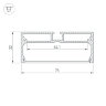 Профиль с экраном SL-LINE-7532-2000 ANOD (Arlight, Алюминий) - фото 4