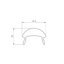 Экран с линзой SATIN-10-90 для PDS, MIC (Arlight, Пластик)