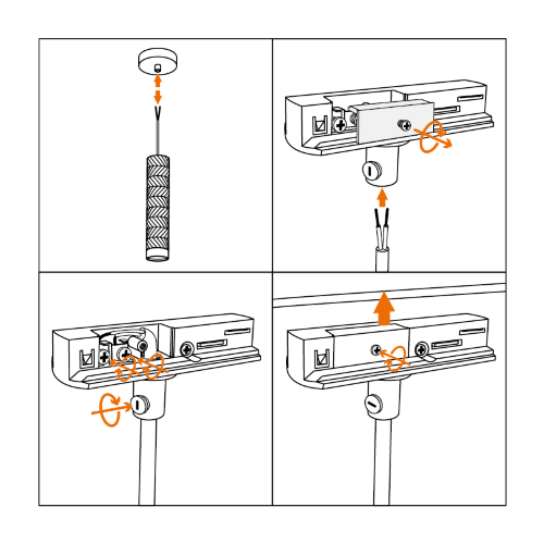 Адаптер для однофазного шинопровода WOLTA WTL-AC/03B черный - фото 2.