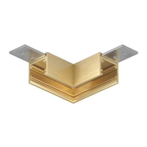 TR5731-SB Угловой элемент для трека SHINE BASE 90° потолок-потолок, сатинированная латунь, алюминий. Фото 2