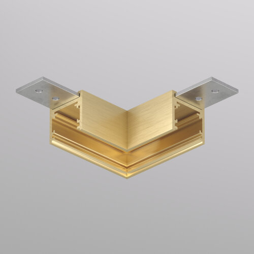 TR5731-SB Угловой элемент для трека SHINE BASE 90° потолок-потолок, сатинированная латунь, алюминий.