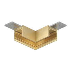 Угловой элемент для трека SHINE BASE 90° потолок-потолок, сатинированная латунь, алюминий, Denkirs TR5731-SB