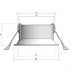 Рамка для LED модуля POINT Twist (RAL9005 — MR16/GU10)