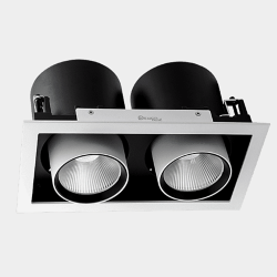 'Светильник светодиодный потолочный встраиваемый поворотно-выдвижной, серия SPL, Ч/Б, 25Вт, IP20, Нейтральный белый (4000К), SPL-SQ2-25-NW 003441