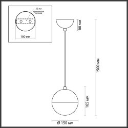 Подвес «ODEON LIGHT» 4959/1, серия: PINGA (крепление на планке)