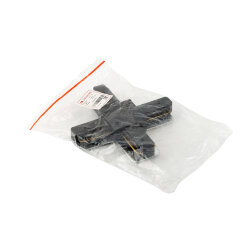 Соединитель для шинопровода X-образный, черный, Denkirs TR1104-BK