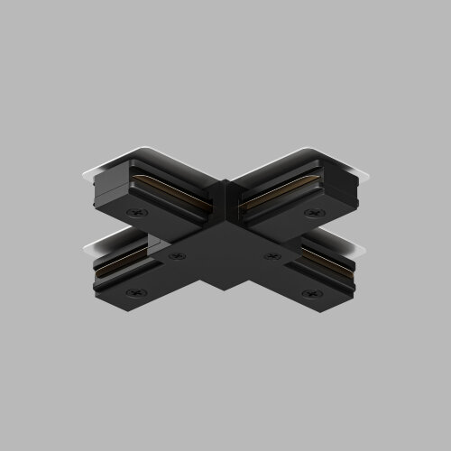 TR1104-BK Соединитель для шинопровода X-образный, черный.