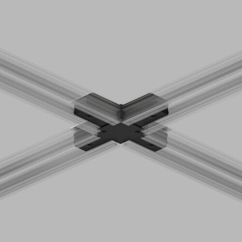 TR1104-BK Соединитель для шинопровода X-образный, черный. Фото 2