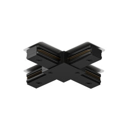 Соединитель для шинопровода X-образный, черный, Denkirs TR1104-BK