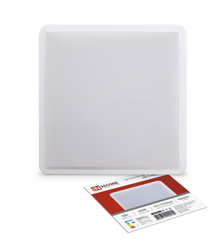 Светильник светодиодный СПБ-2-КВАДРАТ 10Вт 230В 4000К 800Лм 170мм белый IN HOME - Фото