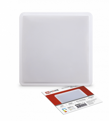 Светильник светодиодный СПБ-2-КВАДРАТ 10Вт 230В 4000К 800Лм 170мм белый IN HOME - Фото 2