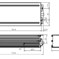 Драйвер влагозащищённый для светодиодов 150W/530-1050мА 100-214V IP67 | потенциометр | ECXe 1050.454 | - Vossloh-Schwabe