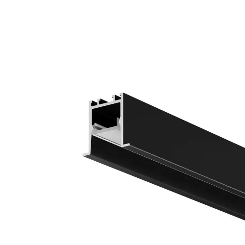 Алюминиевый профиль встраиваемый скрытого монтажа 22x22 (Черный, 2 м), ALM-2222-B-2M 632013 (Черный) - фото