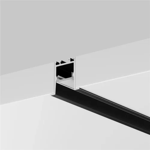 Алюминиевый профиль встраиваемый скрытого монтажа 22x22 (Черный, 2 м), ALM-2222-B-2M 632013 (Черный) - фото 4