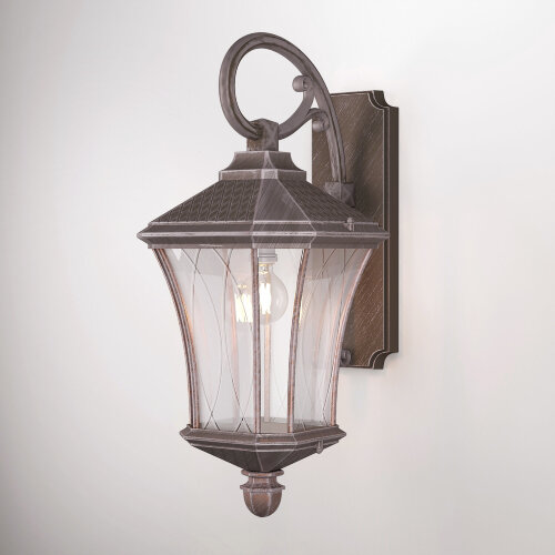 Уличный настенный светильник Virgo D капучино IP44 - фото 1