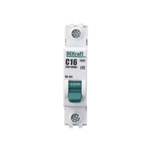 Выключатель автоматический модульный 1п C 16А 4.5кА ВА-101 DEKraft 11054DEK - фото 3
