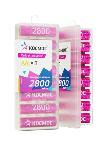 Аккумулятор AA/R6 2800мА.ч NI-MH 8b (уп.8шт) КОСМОС KOCR6NIMH2800mAh8B - фото