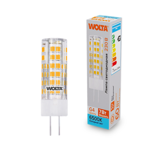 Светодиодная лампа WOLTA WSTD-JC-220V7W6KG4-C 7Вт 6500K G4 - фото 1.