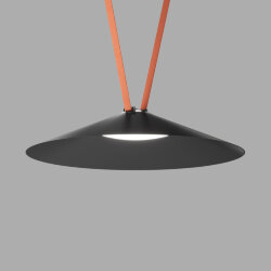 Cветильник для трека-ремня Belty, серия Flow, со светодиодом, D600*H122мм, 48V DC, 24W, RA90, 120°, 4000K, IP20, черный, алюминий, Denkirs DK5568-BK