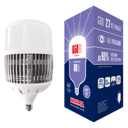 LED-M80-80W-6500K-E27-FR-NR Лампа светодиодная, матовая, Серия Norma, Дневной белый свет 6500K, Картон.