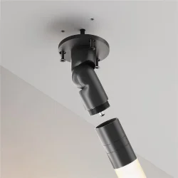 Шарнирное основание для накладного монтажа системы Shelf с вводом питания (Черный)