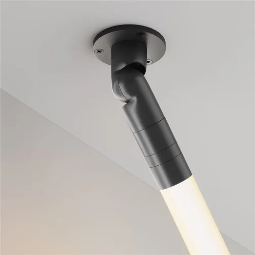 Шарнирное основание для накладного монтажа системы Shelf с вводом питания (Черный) - фото 2