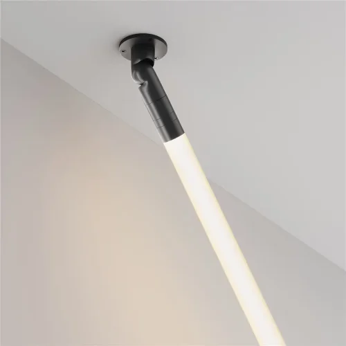 Шарнирное основание для накладного монтажа системы Shelf с вводом питания (Черный) - фото 5