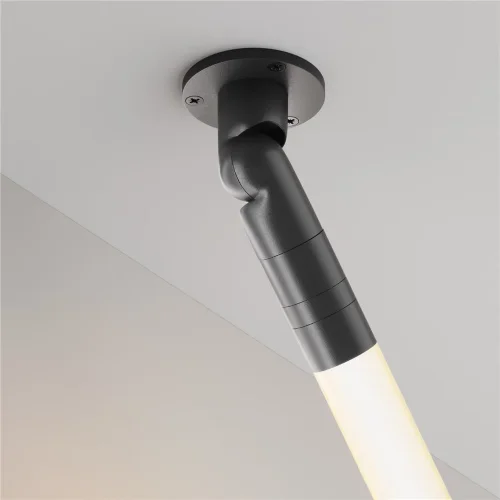 Шарнирное основание для накладного монтажа системы Shelf с вводом питания (Черный) C027CS-P-B - фото 3