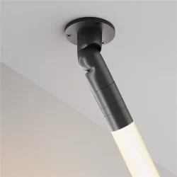 Шарнирное основание для накладного монтажа системы Shelf с вводом питания (Черный) C027CS-P-B