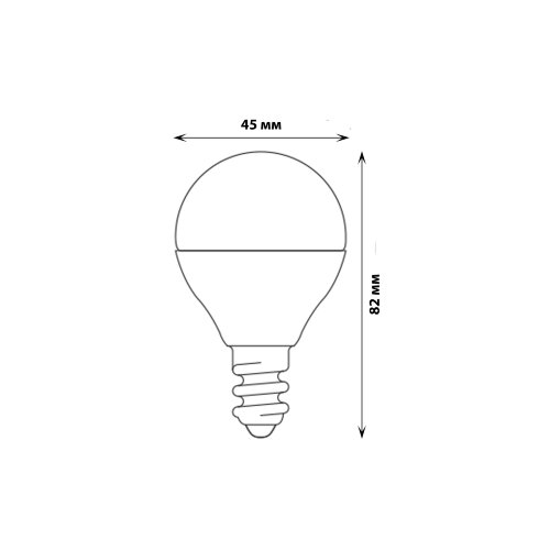 LED-G45-6W-NW-E14-FR-MB PLM11WH Лампа светодиодная, Форма шар, матовая, Серия Multibright, Белый свет 4000K, 100-50-10. - фото 2