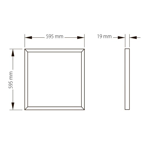 ULP-Q105 6060-45W-DW WHITE Светильник светодиодный потолочный универсальный, Дневной свет 6500K, Рассеиватель призма, Встроенный и-п, Корпус белый. - фото 10