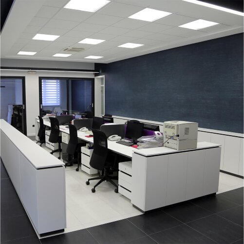 ULP-Q105 6060-45W-DW WHITE Светильник светодиодный потолочный универсальный, Дневной свет 6500K, Рассеиватель призма, Встроенный и-п, Корпус белый. - фото 7